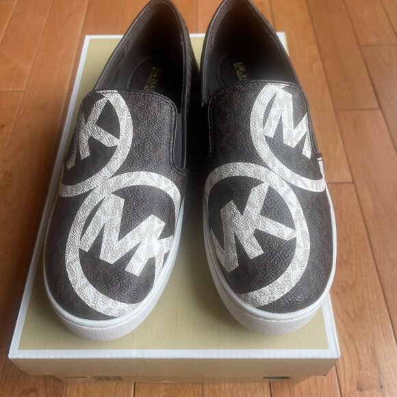 MICHAEL KORS Keaton Logo Coated Canvas Slip-on Sneaker - Picture 1 of 4